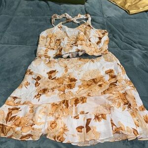 Express 2 pieces floral set, skirt and top